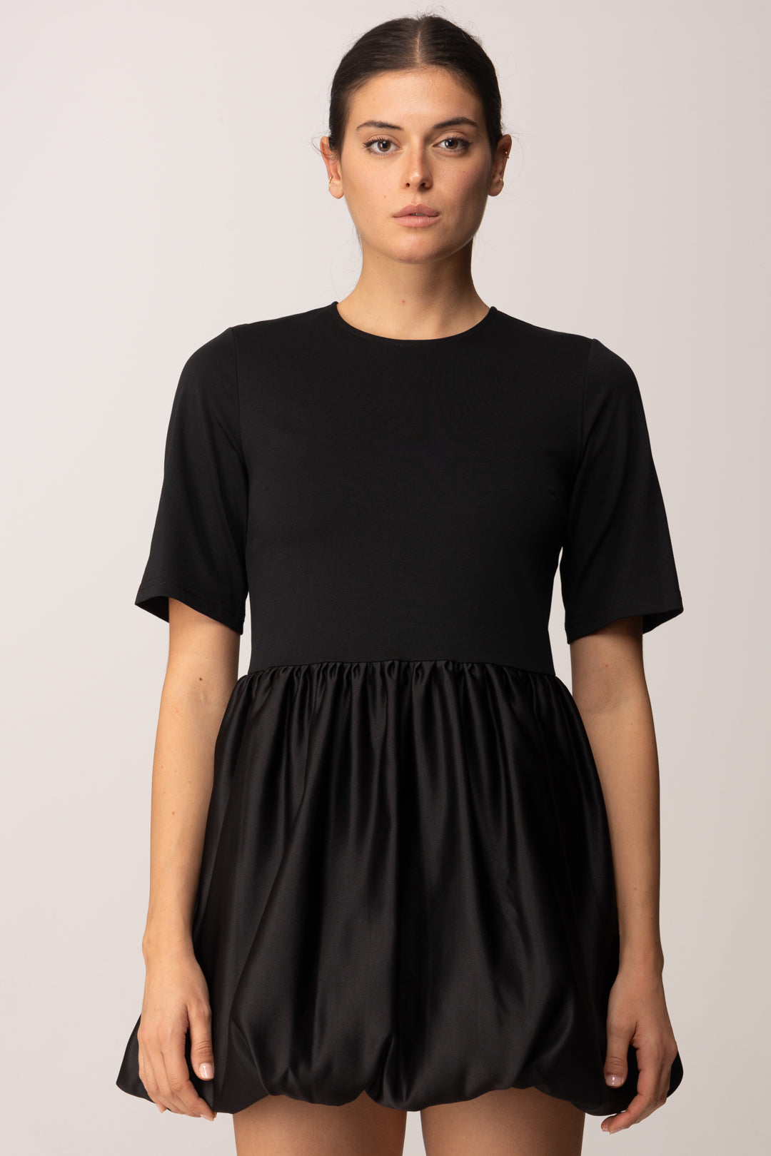 Twin-set Mini Abito con Gonna Balloon 252TF2050 NERO