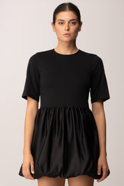 Twin-set Mini Abito con Gonna Balloon 252TF2050 NERO