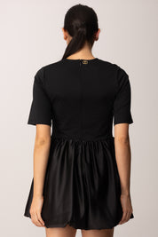 Twin-set Mini Abito con Gonna Balloon 252TF2050 NERO