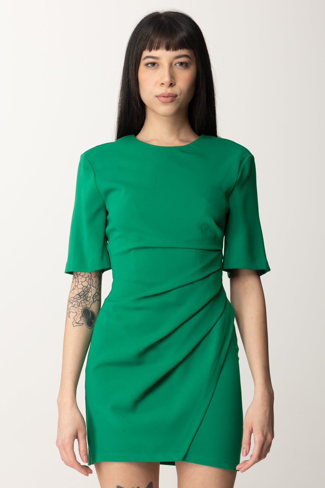 Aniye By Woman Beautiful Draped Mini Dress 185552 GREEN :PE25 Khloefemme Aniye By Woman Beautiful Draped Mini Dress 185552 GREEN :PE25 Khloefemme