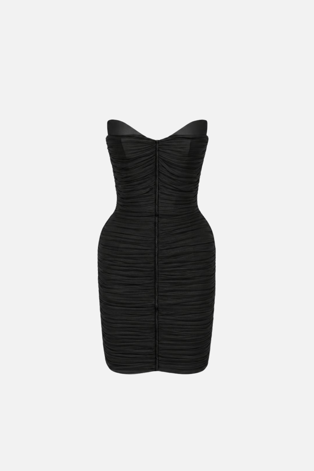 Elisabetta Franchi Mini Abito Drappeggiato con Coppe Strutturate AB01567E2 NERO