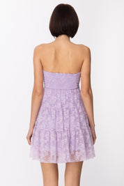 Aniye By Mini Abito Eta In Pizzo con Scollo a V 185668 LAVANDER