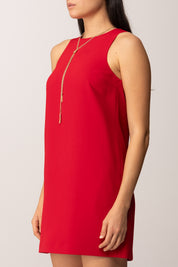 Twin-set Mini Abito In Cady Crêpe con Dettaglio Catena 252TP2302 ROSSO VENEZIANO