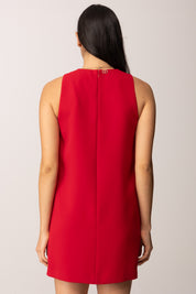 Twin-set Mini Abito In Cady Crêpe con Dettaglio Catena 252TP2302 ROSSO VENEZIANO