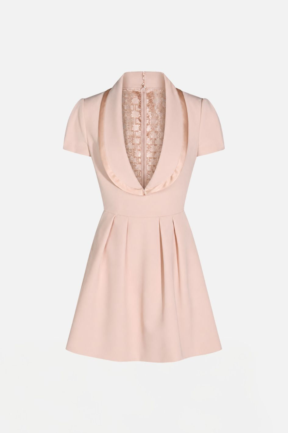 Elisabetta Franchi Mini Abito In Crêpe Leggero e Raso AB98666E2 NUDE