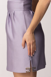 Elisabetta Franchi Mini Abito In Duchesse Smanicato AB87561E2 LILLA