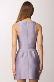 Elisabetta Franchi Mini Abito In Duchesse Smanicato AB87561E2 LILLA