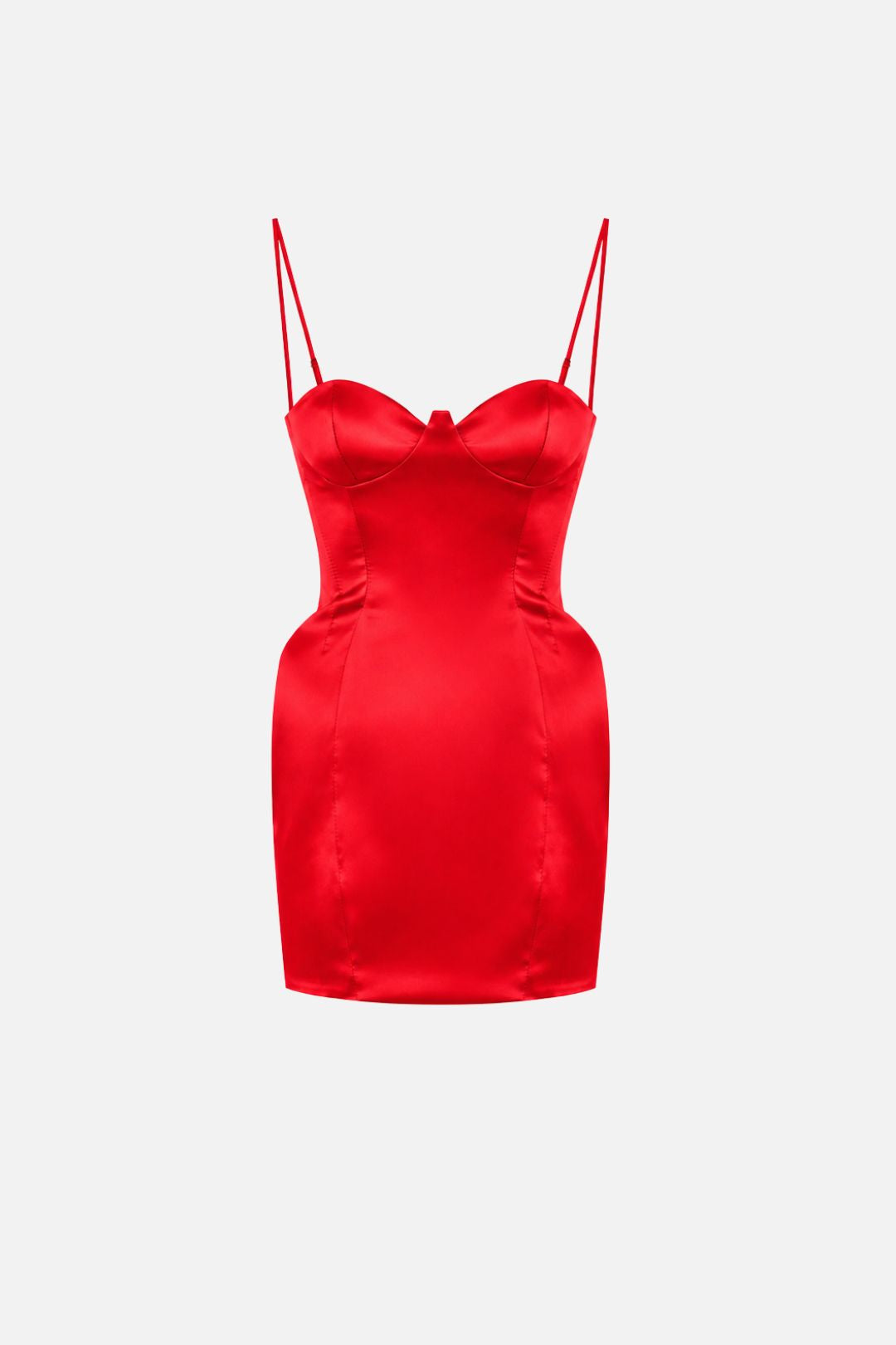 Elisabetta Franchi Mini Abito In Gazar con Corsetto e Lacci Incrociati AB03367E2 RED PASSION