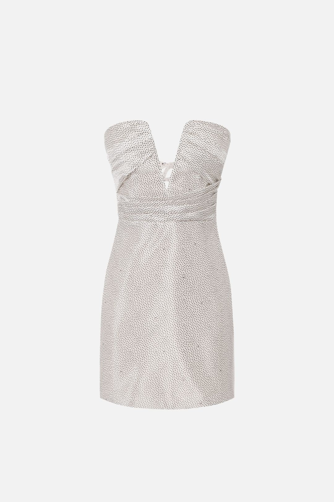 Elisabetta Franchi Mini Abito In Gazar con Stampa Micro-pois AB99267E2 BURRO/NERO
