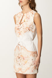 Twin-set Mini Abito In Lino Stampa Floreale 251TT2441 ST.FLOWERS TAPESTRY DUSTY CORA