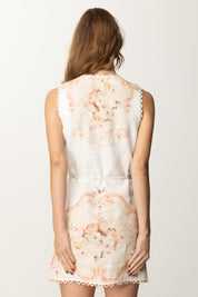 Twin-set Mini Abito In Lino Stampa Floreale 251TT2441 ST.FLOWERS TAPESTRY DUSTY CORA