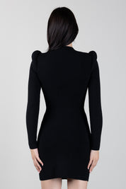 Elisabetta Franchi Mini Abito In Maglia con Dettagli 3d AM13S66E2 NERO