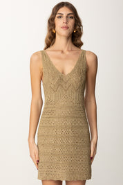 Twin-set Mini Abito In Maglia con Lurex 251TT3198 GOLDEN GREEN LUREX
