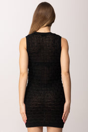 Elisabetta Franchi Mini Abito In Maglia con Nappine AM35T62E2 NERO