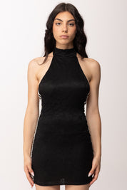 Khloe Femme Mini Abito In Pizzo con Bande Laterali 1941 BLACK