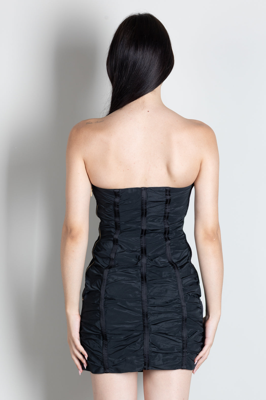 Elisabetta Franchi Mini Abito In Vela Taffettà con Bustier AB96866E2 NERO