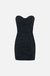 Elisabetta Franchi Mini Abito In Vela Taffettà con Bustier AB96866E2 NERO