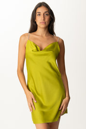 Khloe Femme Mini Abito Lingerie con Spalline Strass 5315 IGUANA