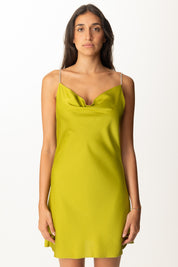 Khloe Femme Mini Abito Lingerie con Spalline Strass 5315 IGUANA