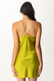 Khloe Femme Mini Abito Lingerie con Spalline Strass 5315 IGUANA