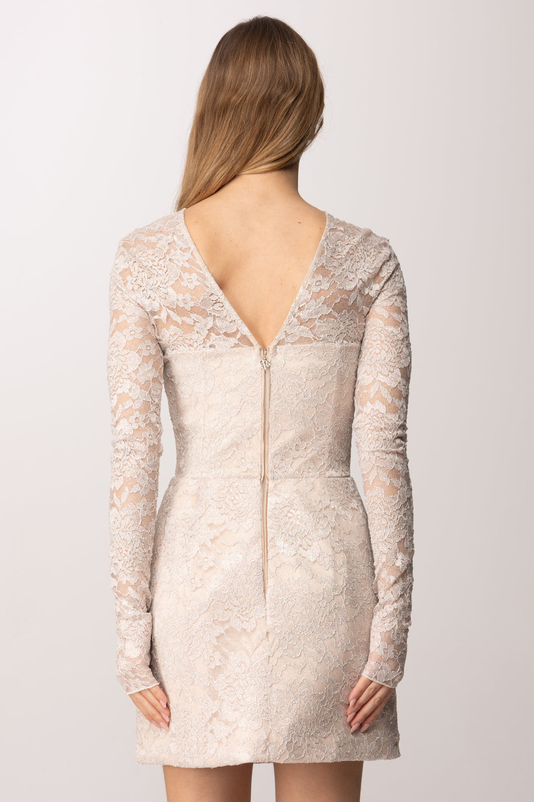 Aniye By Mini Abito Lola con Ricamo Floreale 185119 OYSTER