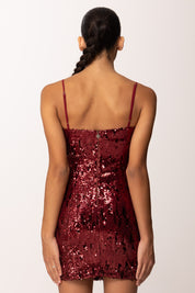 Aniye By Mini Abito Lulu Full Paillettes 181179 BURGUNDY