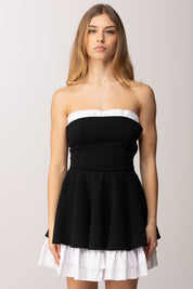 Aniye By Mini Abito Sandy con Balza a Contrasto 185102 BLACK