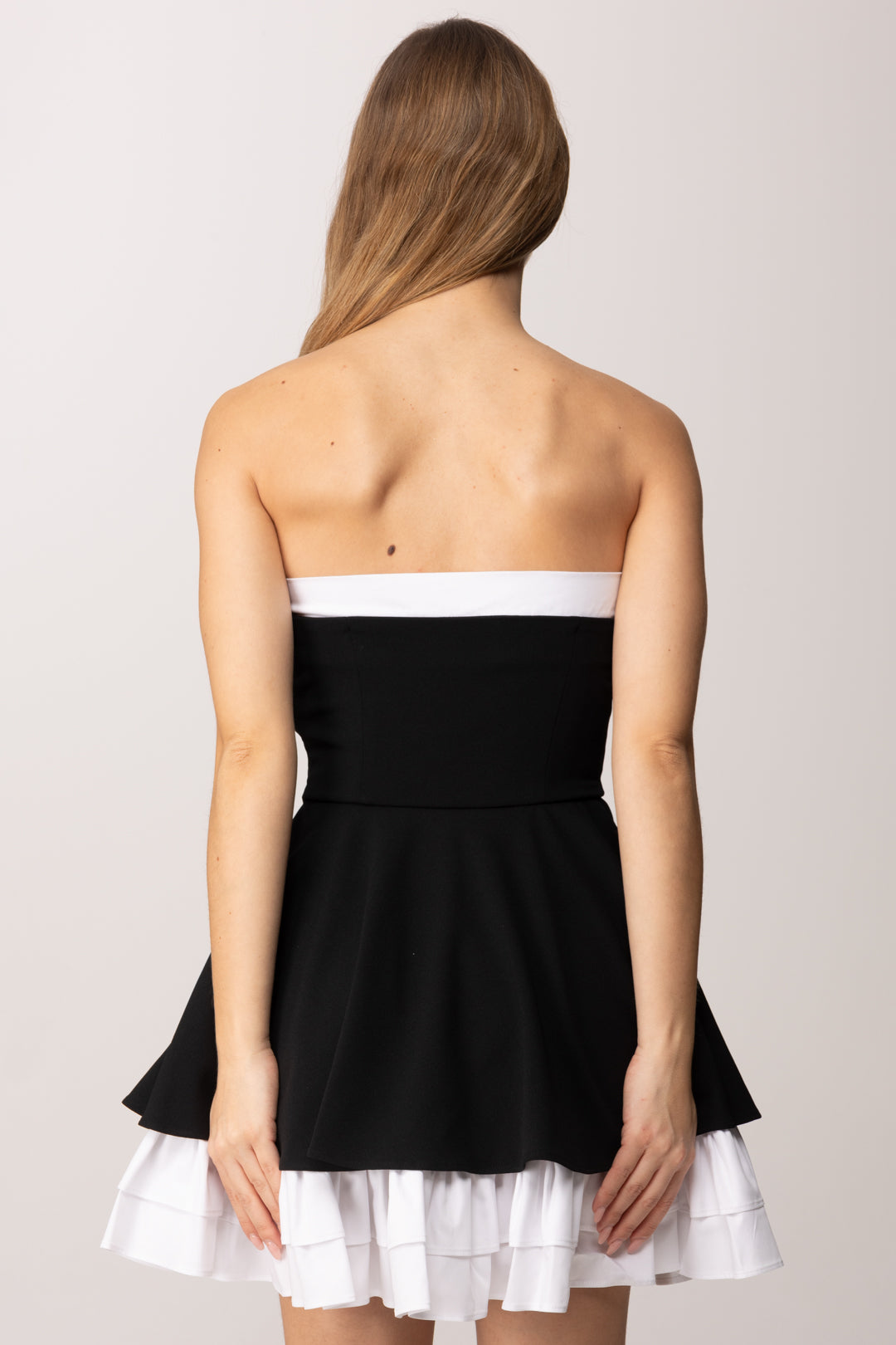 Aniye By Mini Abito Sandy con Balza a Contrasto 185102 BLACK