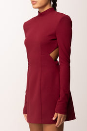 Aniye By Mini Abito Sienna con Cut-out e Scollo Retro 181313 BURGUNDY