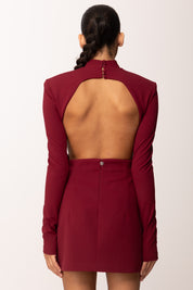 Aniye By Mini Abito Sienna con Cut-out e Scollo Retro 181313 BURGUNDY