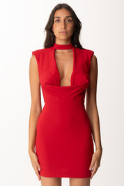 Aniye By Mini Abito Sienna con Scollo Jabot 181358 SCARLATTO