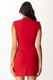 Aniye By Mini Abito Sienna con Scollo Jabot 181358 SCARLATTO