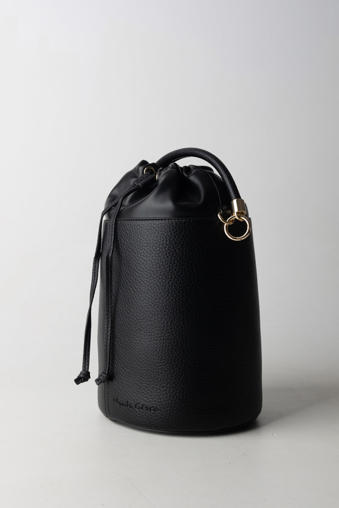 Manila Grace Mini Borsa a Secchiello con Coulisse B859EU NERO