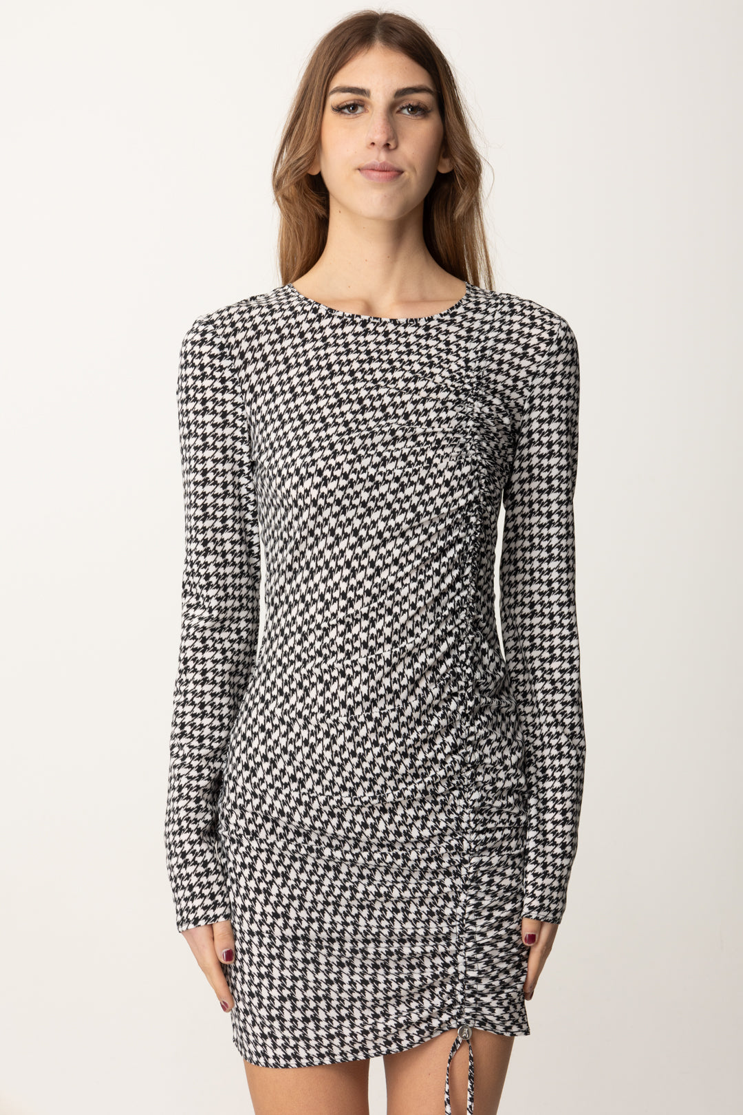 patrizia pepe mini dress Mini Dress in Houndstooth Pattern