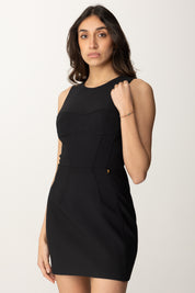 Elisabetta Franchi Mini Dress Bustier con Micro Charm AB74751E2 NERO