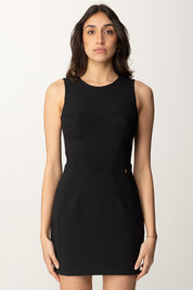 Elisabetta Franchi Mini Dress Bustier con Micro Charm AB74751E2 NERO