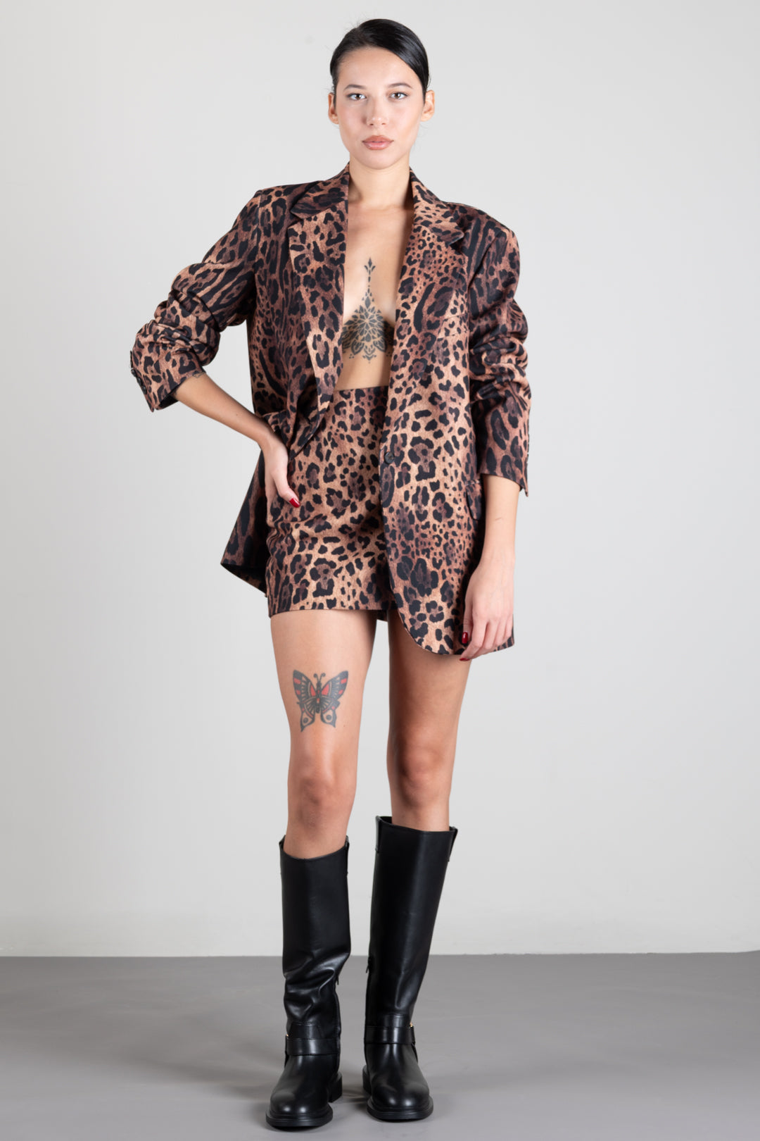 Aniye By Mini Gonna Ira Animalier a Vita Alta 181323 HOT LEO