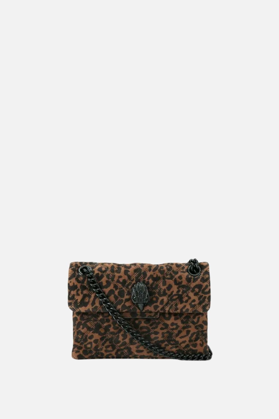 Kurt Geiger Mini Leather Kensington Bag In Camoscio Animalier 5017339289 BROWN/OTH
