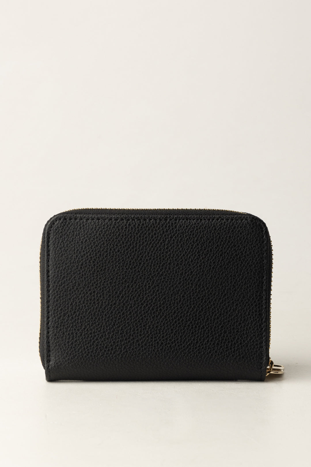 Patrizia Pepe Mini Portamonete In Pelle con Logo Fly Dorato 8Q0017 L001 NERO