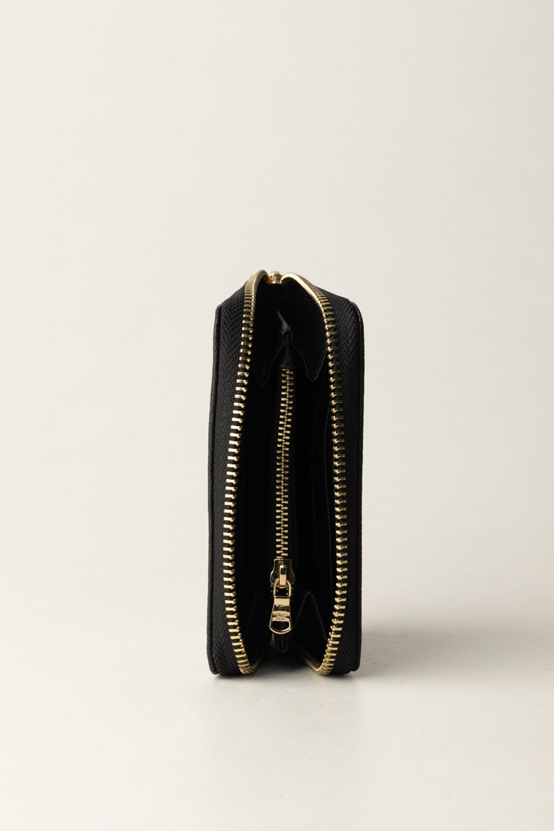 Patrizia Pepe Mini Portamonete In Pelle con Logo Fly Dorato 8Q0017 L001 NERO