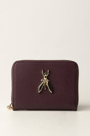 Patrizia Pepe Mini Portamonete In Pelle con Logo Fly Dorato 8Q0017 L001 PURPLE RED