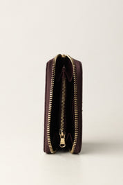 Patrizia Pepe Mini Portamonete In Pelle con Logo Fly Dorato 8Q0017 L001 PURPLE RED