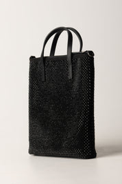 Pinko Mini Shopper Strass Gioiello 102746 A218 Z99F NERO LIMOUSINE-CANNA FUCILE