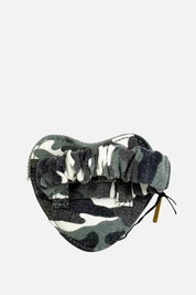 Kurt Geiger Mini Wristlet Bag Cuore Kensington con Stampa Camouflage 5369775609 GREEN COMB