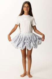 Elisabetta Franchi Bambina Minigonna a Palloncino In Ottoman Stampa Pitone EFGO1990NYE01 STARLIGHT