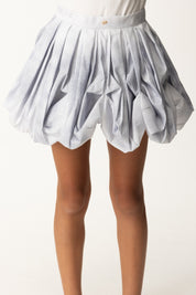 Elisabetta Franchi Bambina Minigonna a Palloncino In Ottoman Stampa Pitone EFGO1990NYE01 STARLIGHT