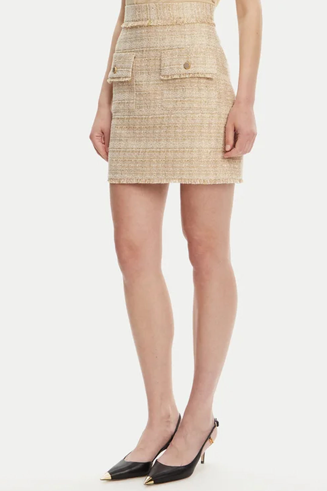 Marciano By Guess Minigonna Claudia In Bouclé 5GGD15 7302A VELVET TAUPE LUX TWE