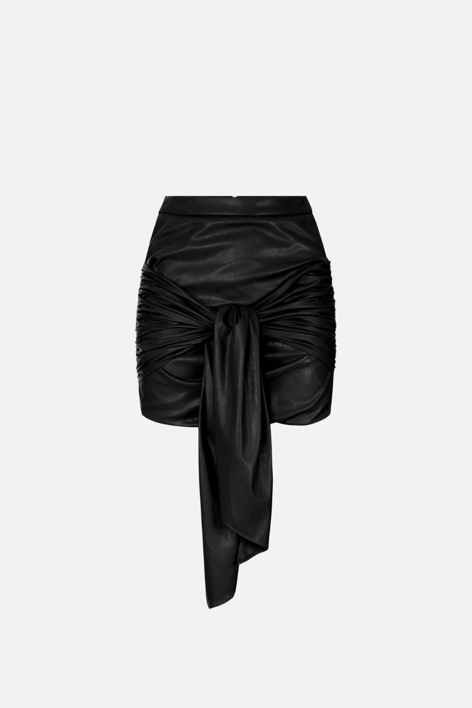 Elisabetta Franchi Minigonna con Fusciacca Effetto Pelle GO21166E2 NERO