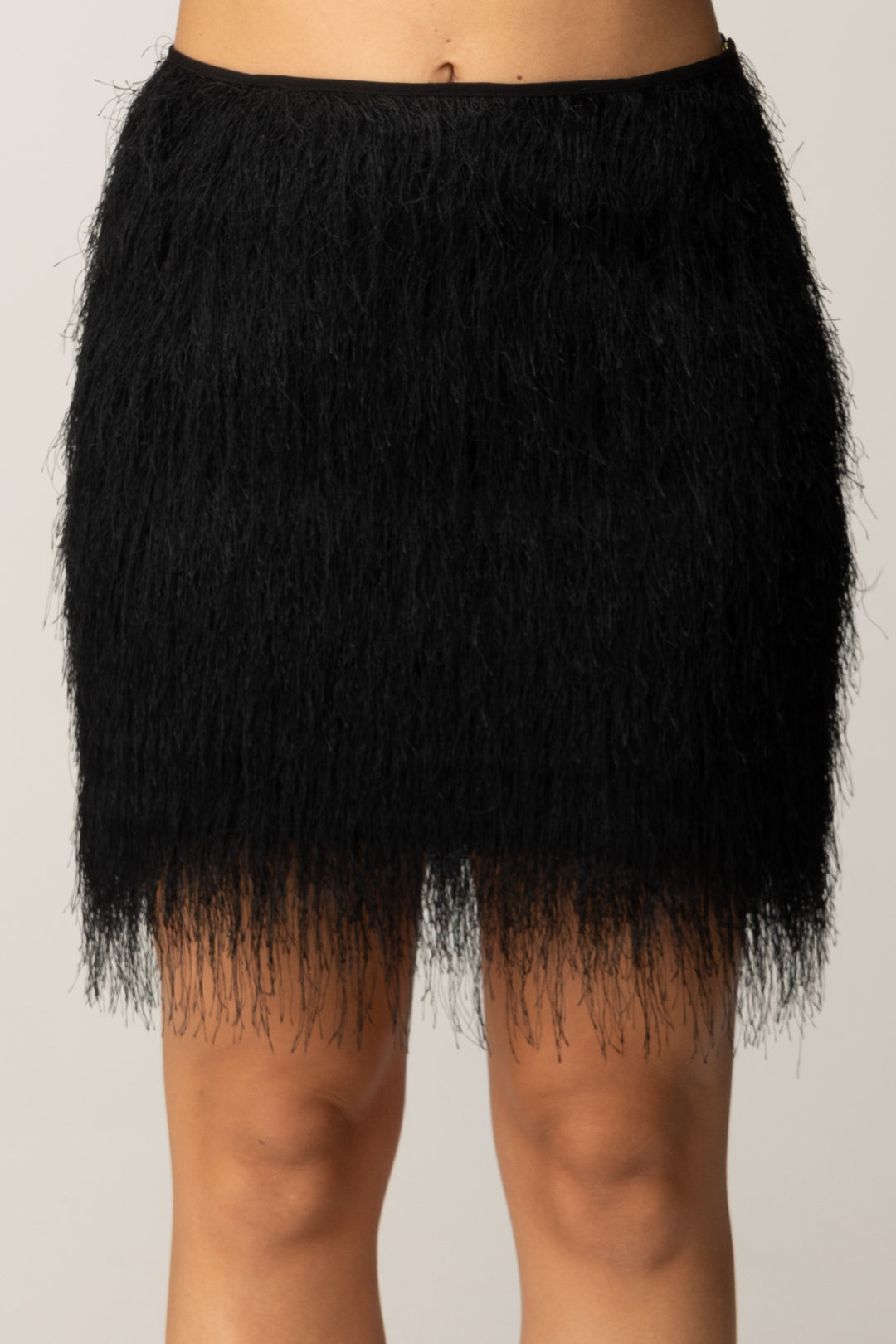 Twin-set Minigonna con Piume 252TT2302 NERO
