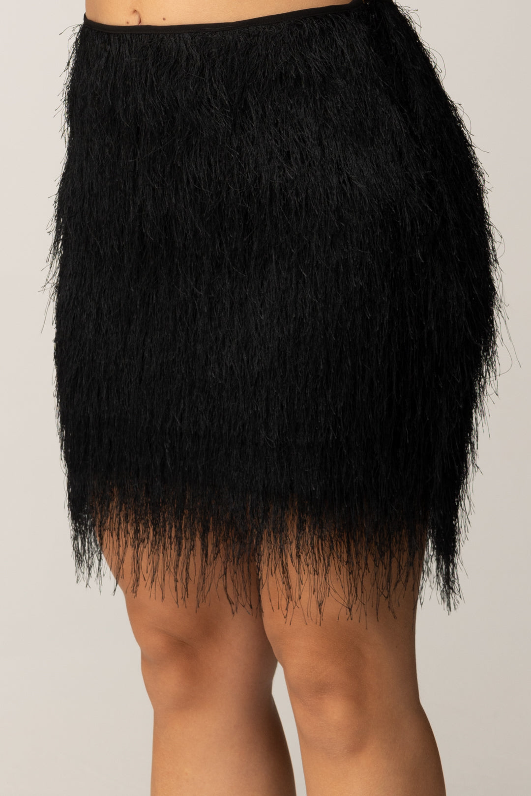 Twin-set Minigonna con Piume 252TT2302 NERO
